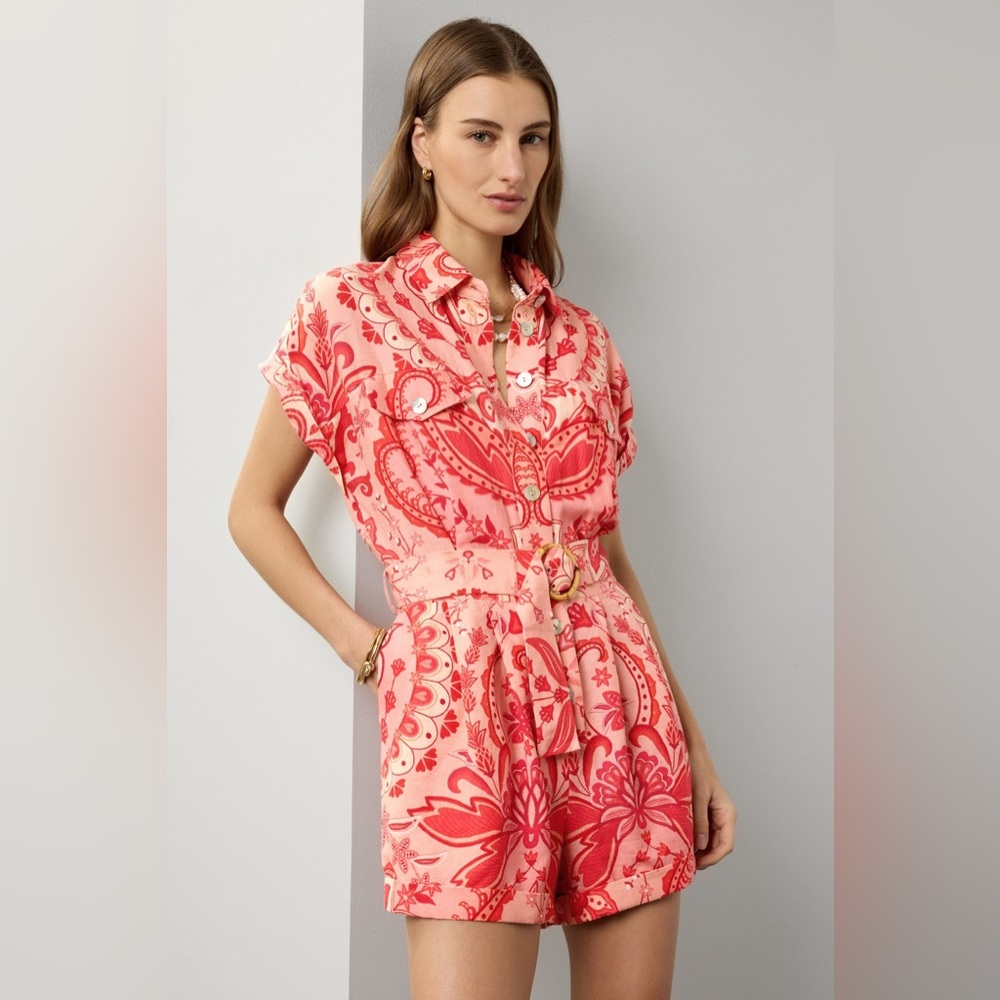 FARM‎ Rio Jaipur Red Romper sz XS
